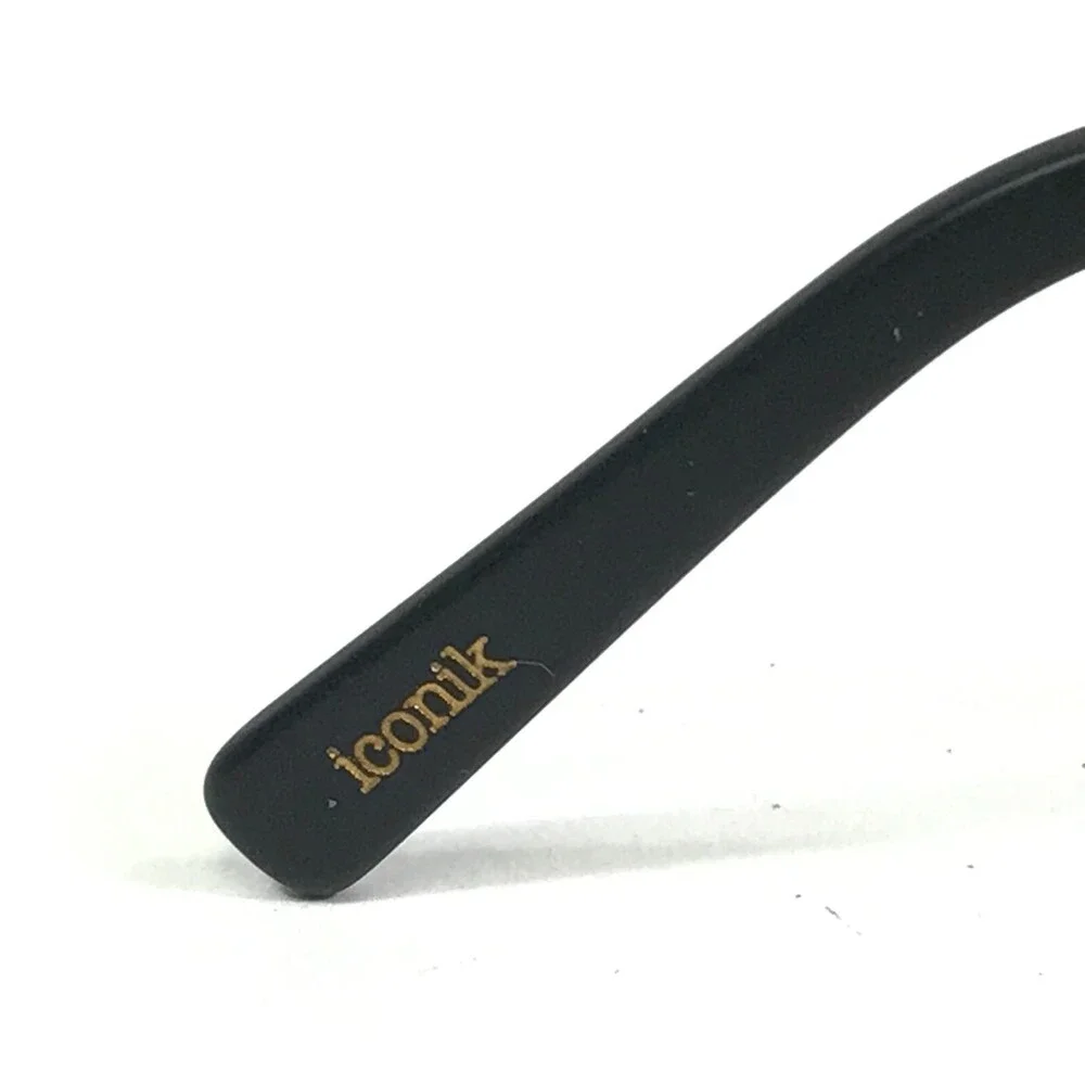 Iconik Eyeglasses Frames Derek C1 Black Square Full Rim 52-19-140